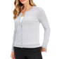 Charter Club Women's Textured Lurex Cardigan Sweater Gray Size X-Small