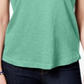 Style & Co Women's Short Sleeve V Neck T-Shirt Green Size Petite X-Large