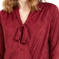 Alfani Women's Tie Neck Top Red Size Petite X-Large