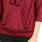 Alfani Women's Tie Neck Top Red Size Petite X-Large