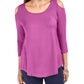 JM Collection Women's Cold Shoulder Top Pink Size Medium