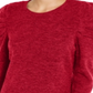 INC International Concepts Women's Puff Sleeve Sweater Red Size Petite Medium