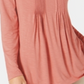 Style & Co Women's Long Sleeve Pintuck Top Pink Size X-Large