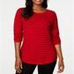 Karen Scott Women's Textured Sweater Red Size Large