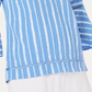 JM Collection Women's Bell Sleeve Crinkle Top Blue Size Petite Medium