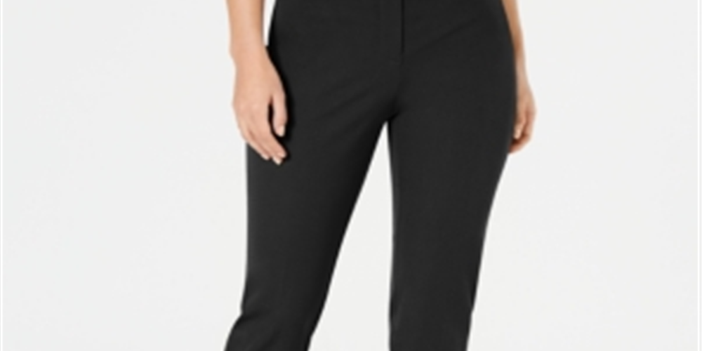 Alfani Women's Comfort Waist Skinny Pants Black Size 14