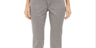 Charter Club Women's Houndstooth Skinny Tummy Control Jeans Black Size 16