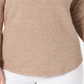 Karen Scott Women's Cotton Marled Curved Hem Top Brown Size Small