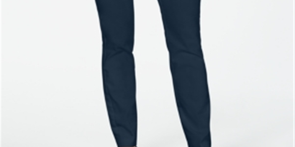 Charter Club Women's Chelsea Stretch Twill Pants Blue Size 4
