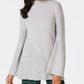 Charter Club Women's Textured Long Sleeve Turtle Neck Sweater Gray Size XX-Large