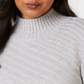 Charter Club Women's Textured Long Sleeve Turtle Neck Sweater Gray Size XX-Large