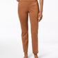 Charter Club Women's Solid Straight Leg Wear to Work Pants Brown Size 12