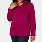 Karen Scott Women's Sport Cowl Neck Top Purple Size Medium