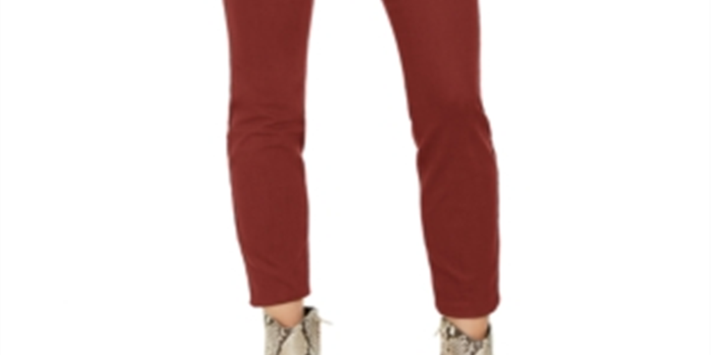 INC International Concepts Women's Solid Pants Red Size 4