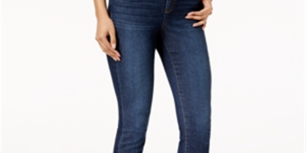 Style & Co Women's Petite Tummy-Control Mid-Rise Bootcut Jeans  Blue Size 20X4