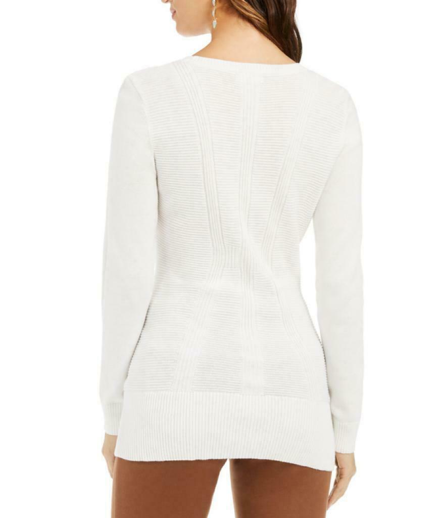 Style & Co Women's Mixed Stitch Sweater White Size XX-Large