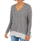 Style & Co Women's Layered Look Tunic Gray  Size Large
