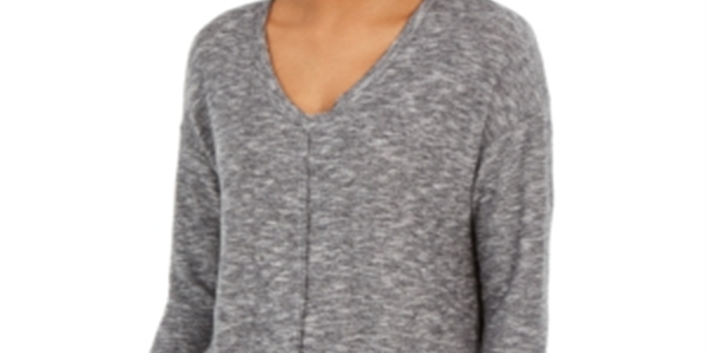 Style & Co Women's Layered Look Tunic Gray  Size Large