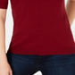 Charter Club Women's Button Shoulder Sweater Red Size Small