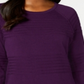 Karen Scott Women's Cotton Ribbed Sweater Purple Size Petite S/M