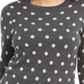 Charter Club Women's Dot Print Crewneck Sweater Gray Size X-Small