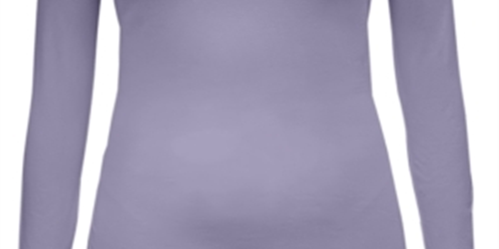 Style & Co Women's Long Sleeve Top Purple Size Large