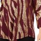JM Collection Women's Metallic Print Top Purple Size Petite XL
