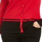 Karen Scott Women's Colorblocked Cardigan Red Size X-Small