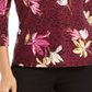 JM Collection Women's Printed Jacquard Top Black Size Petite S/M