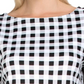 Charter Club Women's Cotton Gingham Print Boat Neck Top Black Size Medium