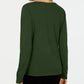 Karen Scott Women's Textured Long Sleeve Jewel Neck Sweater Green Size X-Large
