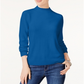 Karen Scott Women's Mock Neck Sweater Blue Size -Petite L