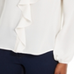Thalia Sodi Women's Ruffled Top White Size X-Large