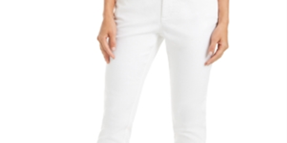 Charter Club Women's Eyelet Ankle Jeans White Size 10