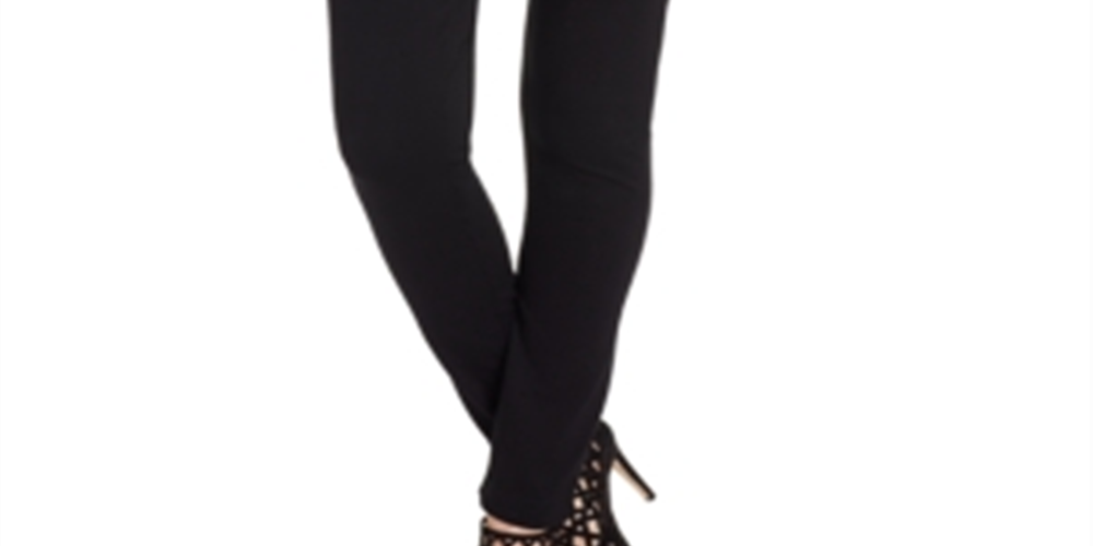 INC International Concepts Women's Curvy Fit Ponte Skinny Pants Black Size 24X4.5