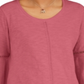 Style & Co Women's Crochet Trim Bell Sleeve To Pink Size Small