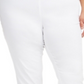 JM Collection Women's Plus Tummy Control Hardware Trim Slim Ankle Pants White Size 14W