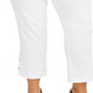 JM Collection Women's Plus Tummy Control Hardware Trim Slim Ankle Pants White Size 20W