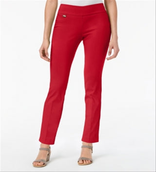 Alfani Women's Tummy Control Pull on Skinny Pants Red Size 4 Petite