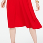 Charter Club Women's Tie Waist MIDI Dress Red Size X-Large