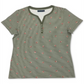Karen Scott Women's Printed Henley Top Green Size Small