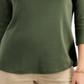 Charter Club Women's Pima Cotton Boat Neck Button-Shoulder Top Green Size Small