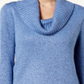 Karen Scott Women's Cowl Neck 3/4 Sleeve Sweater Blue Size Small