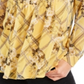 Charter Club Women's Printed Split Neck Top Yellow Size XX-Large