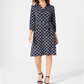 Charter Club Women's Plaid Polo Shirtdress Blue Size Large