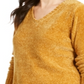 Karen Scott Women's V Neck Chenille Sweater Yellow Size -Petite XL