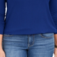 Charter Club Women's Heathered Ribbed Turtleneck Top Blue Size XX-Large