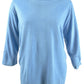 Karen Scott Women's Bateau Neck Long Sleeve Sweater Blue Size Small