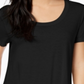 Maison Jules Women's Scoop Neck T-Shirt Black Size X-Small