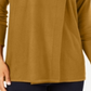 JM Collection Women's Faux Wrap Cowl Neck Sweater Yellow Size Large